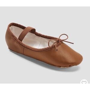 Danskin Dark Brown Leather Ballet Shoes Size 10 NWT